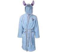Disney Lilo & Stich - Accappatoio da donna in pile super morbido con cuciture, Blu, L-XL