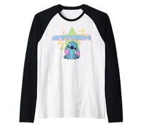 Disney Lilo & Stitch Adorable Y2K Style Color Pop Poster Maglia con Maniche Raglan