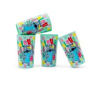 Disney Lilo & Stitch " Aloha " 4-Piece Plastica Coppa Set Ogni Contiene 651ml