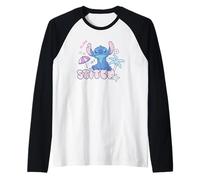 Disney Lilo & Stitch Aloha Cute Stitch Pastel Color Logo Maglia con Maniche Raglan