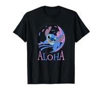 Disney Lilo & Stitch Aloha Happy Surfer Logo Maglietta