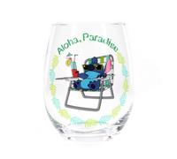 Disney Lilo & Stitch " Aloha, Paradise " senza Stelo Vino Vetro Contiene 591ml