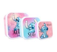 STITCH ALOHA Snack Box Kit Set 3 Contenitori PORTA MERENDA Spuntini DISNEY