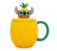 Disney Lilo & Stitch Ananas 3D Scolpito Ceramica Tazza con Coperchio Porta 591ml
