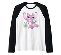 Disney Lilo & Stitch Angel My Emotional Support Boba Tea Maglia con Maniche Raglan