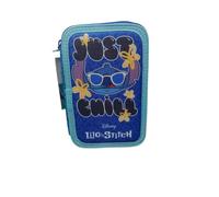 Disney Lilo & Stitch Astuccio 3 Zip per Bambini 13x20x6 cm