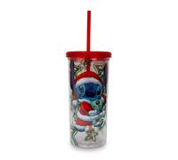 Disney Lilo & Stitch Babbo Natale Completo Fiera Coppa con Coperchio E Paglia