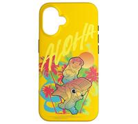 Disney Lilo & Stitch Beach Vibes Sunny Surfing Aloha Custodia per iPhone 16