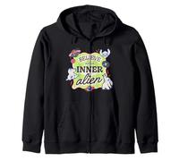 Disney Lilo & Stitch Believe In Your Inner Alien Retro Logo Felpa con Cappuccio