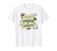 Disney Lilo & Stitch Believe In Your Inner Alien Retro Logo Maglietta