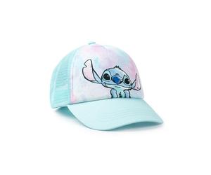 Disney Lilo & Stitch - Berretto da baseball regolabile per ragazze, colore azzurro, cappello casual con grafica Stitch, Merch, protezione solare posteriore in rete, accessorio per bambini, Blu, Taglia