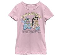 Disney Lilo & Stitch-Best Friends Short Sleeve T-Shirt, Light Pink, XS Girl's