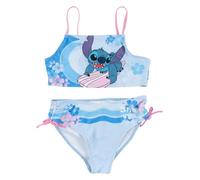 Disney Lilo & Stitch Bikini per bambine - Costume da bagno in due pezzi, blu, Blu, 122 cm-128 cm