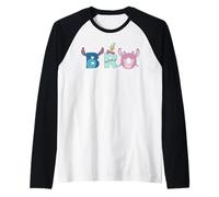 Disney Lilo & Stitch "Bro" Brother Birthday Gift Family Trip Maglia con Maniche Raglan