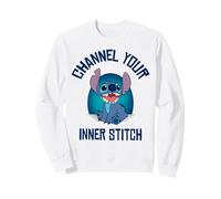 Disney Lilo & Stitch Channel Your Inner Stitch Chest Logo Felpa