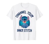 Disney Lilo & Stitch Channel Your Inner Stitch Chest Logo Maglietta