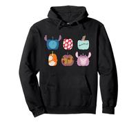 Disney Lilo & Stitch Characters Halloween Pumpkin Grid Felpa con Cappuccio