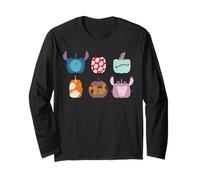 Disney Lilo & Stitch Characters Halloween Pumpkin Grid Maglia a Manica