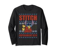 Disney Lilo & Stitch Christmas 626 Ugly Sweater Style Maglia a Manica