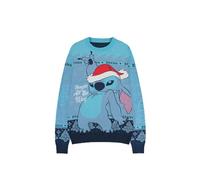 Abbigliamento Disney: Lilo & Stitch - Christmas - Blue (Maglione Unisex Tg. M)
