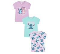 Disney Lilo & Stitch - Confezione da 3 magliette da bambina, Viola, 9-10 Anni