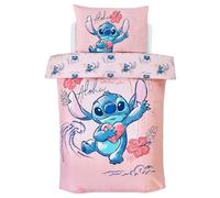 Disney Lilo & Stitch Copripiumino Aloha Junior 120x150cm Bambini Cotbed Rosa