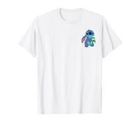Disney Lilo & Stitch Cute Stitch & Frog Small Pocket Logo Maglietta