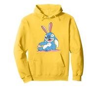 Disney Lilo & Stitch Easter Cute Stitch Bunny Big Chest Logo Felpa con Cappuccio