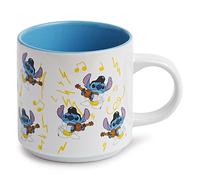 Disney Lilo & Stitch Elvis Playing Ukulele Ceramica Tazza Contiene 384ml