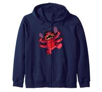 Disney Lilo & Stitch Experiment 629 Leroy Chaotic Terror Run Felpa con Cappuccio