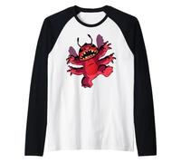Disney Lilo & Stitch Experiment 629 Leroy Chaotic Terror Run Maglia con Maniche Raglan