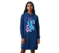 Disney Lilo & Stitch - Felpa da donna, oversize, con cappuccio, a maniche lunghe, blu, Blu, XL