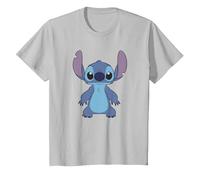 Disney Lilo & Stitch Full Body Frontal View Cute Portrait Maglietta, Bambini, Argento, 4 anni