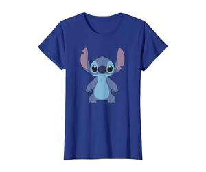 Disney Lilo & Stitch Full Body Frontal View Cute Portrait Maglietta, Donna, Blu Reale, L