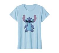 Disney Lilo & Stitch Full Body Frontal View Cute Portrait Maglietta, Donna, Celeste, XS