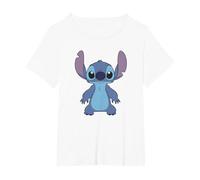 Disney Lilo & Stitch Full Body Frontal View Cute Portrait Maglietta, Donna plus-size, Bianco, 2X