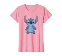 Disney Lilo & Stitch Full Body Frontal View Cute Portrait Maglietta, Donna, Rosa, XL