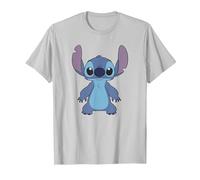 Disney Lilo & Stitch Full Body Frontal View Cute Portrait Maglietta, Uomo, Argento, XL