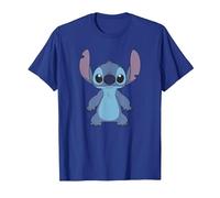 Disney Lilo & Stitch Full Body Frontal View Cute Portrait Maglietta, Uomo, Blu Reale, L