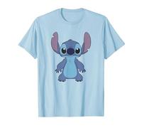 Disney Lilo & Stitch Full Body Frontal View Cute Portrait Maglietta, Uomo, Celeste, 3XL