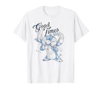 Disney Lilo & Stitch Good Times Only Stitch Paint Splatter Maglietta