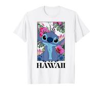 Disney Lilo & Stitch Hawaii Hibiscus Cute Floral Portrait Maglietta