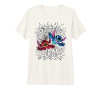 Disney Lilo & Stitch Leroy And Stitch Metal Band Style Text Maglietta premium
