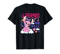Disney Lilo & Stitch Literally An Angel Colorful Chest Logo Maglietta
