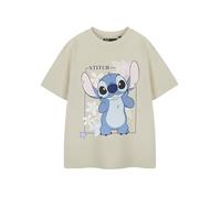 Disney Lilo & Stitch - Maglietta da ragazza a maniche corte con grafica | Opzioni di abbigliamento con personaggi dei cartoni animati | Confortevole top in cotone per bambini e adolescenti | Regalo di