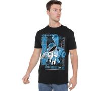 Disney Lilo & Stitch Manga Jump T Shirt, Black, Nero, L Unisex-Adulto