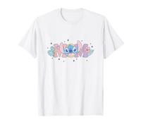 Disney Lilo & Stitch Mom Cute Stitch Floral Pastel Colors Maglietta
