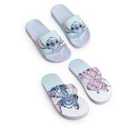 Disney Lilo & Stitch Multicolore 2 Pack Multi Character Pantofole Slider Ragazze