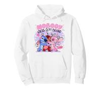 Disney Lilo & Stitch Nobody Gets Left Behing Sketch Big Logo Felpa con Cappuccio