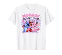 Disney Lilo & Stitch Nobody Gets Left Behing Sketch Big Logo Maglietta